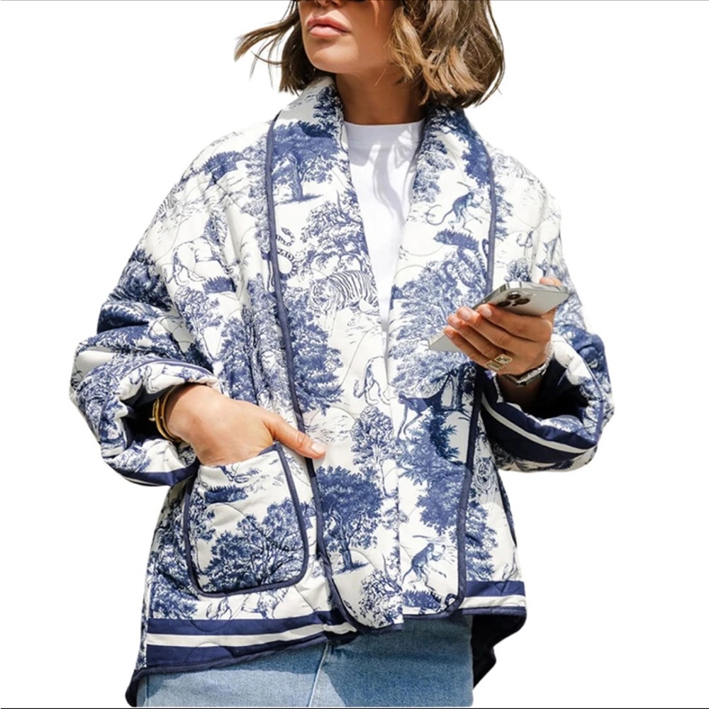 Quilted Jacket Cardigan Puffer Coat
